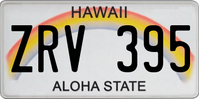 HI license plate ZRV395