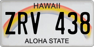HI license plate ZRV438