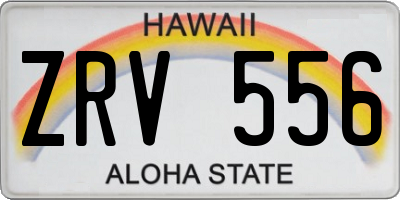 HI license plate ZRV556