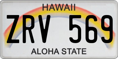 HI license plate ZRV569