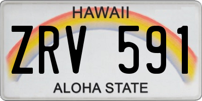 HI license plate ZRV591