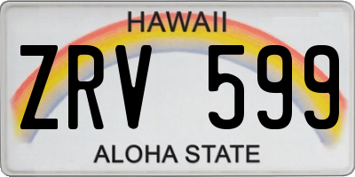 HI license plate ZRV599