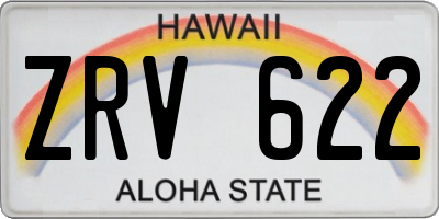 HI license plate ZRV622