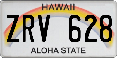 HI license plate ZRV628