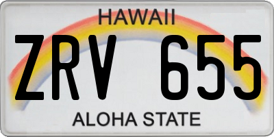 HI license plate ZRV655