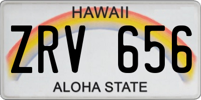 HI license plate ZRV656