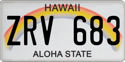 HI license plate ZRV683
