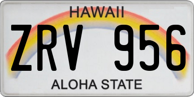 HI license plate ZRV956