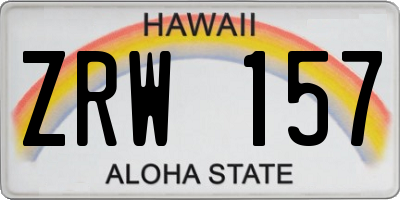 HI license plate ZRW157