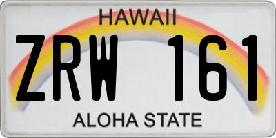 HI license plate ZRW161