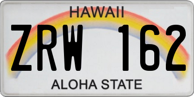 HI license plate ZRW162