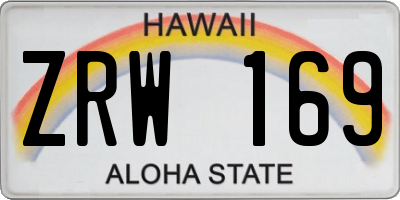 HI license plate ZRW169