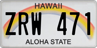 HI license plate ZRW471