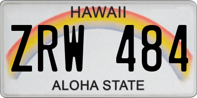 HI license plate ZRW484