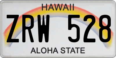 HI license plate ZRW528