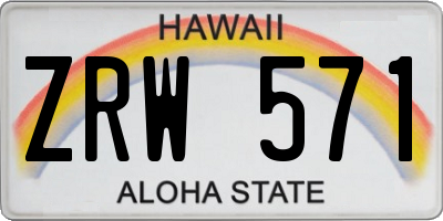 HI license plate ZRW571