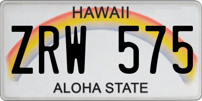 HI license plate ZRW575