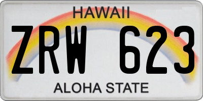 HI license plate ZRW623
