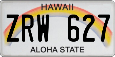 HI license plate ZRW627