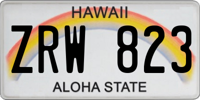 HI license plate ZRW823