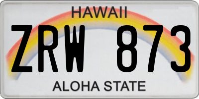 HI license plate ZRW873