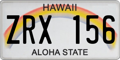 HI license plate ZRX156