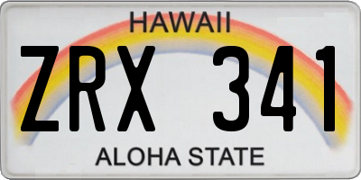 HI license plate ZRX341