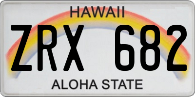 HI license plate ZRX682