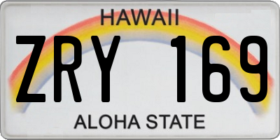 HI license plate ZRY169