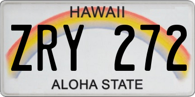 HI license plate ZRY272