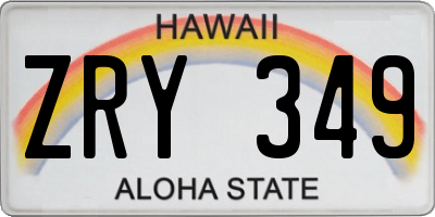 HI license plate ZRY349