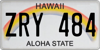 HI license plate ZRY484