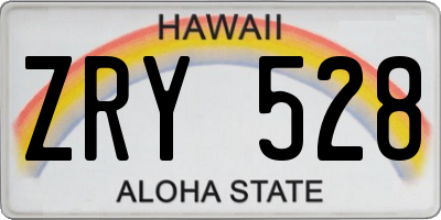 HI license plate ZRY528