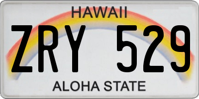 HI license plate ZRY529
