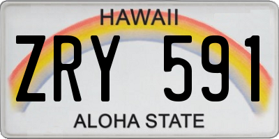 HI license plate ZRY591
