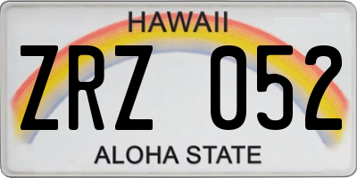 HI license plate ZRZ052