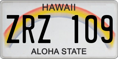 HI license plate ZRZ109