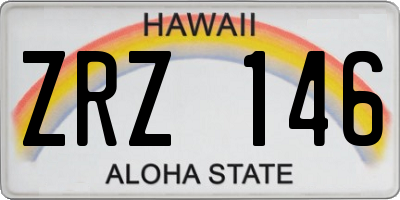 HI license plate ZRZ146