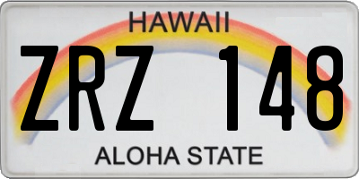 HI license plate ZRZ148