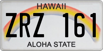 HI license plate ZRZ161
