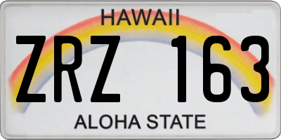 HI license plate ZRZ163
