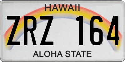 HI license plate ZRZ164