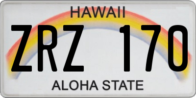 HI license plate ZRZ170
