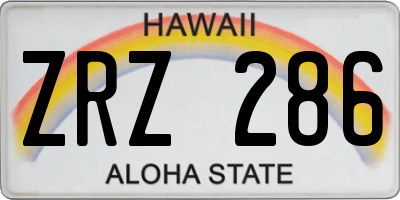 HI license plate ZRZ286