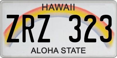 HI license plate ZRZ323