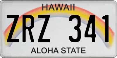 HI license plate ZRZ341