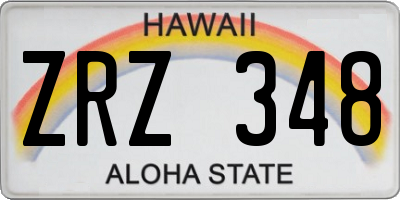 HI license plate ZRZ348