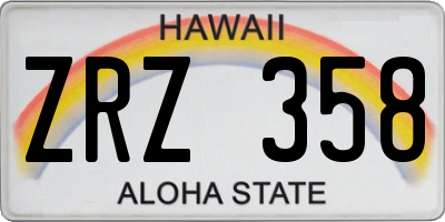 HI license plate ZRZ358