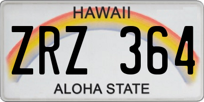 HI license plate ZRZ364