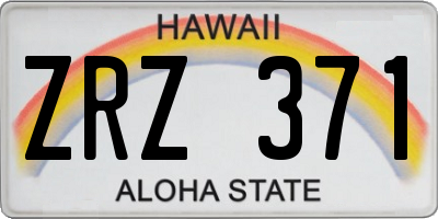 HI license plate ZRZ371